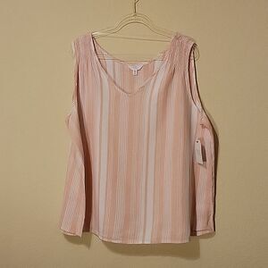 Time & Tru pink & white tank top size XXXL(21)